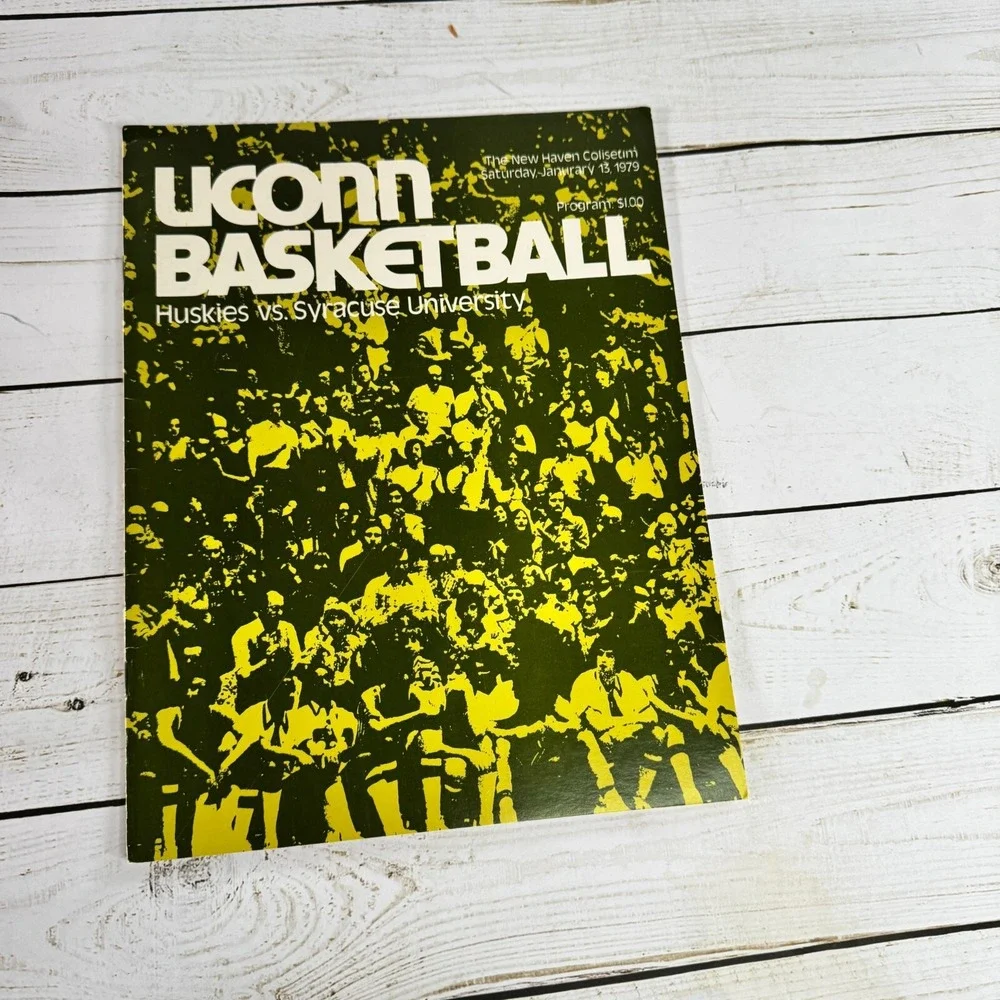 Uconn Basketball Huskies vs Syracuse University Jan 13, 1979 Basketball Program